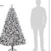 Black Box kunstkerstboom Charlton besneeuwd met 200 lampjes warm wit D 91 H 155 cm