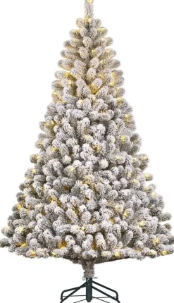 Black Box kunstkerstboom Charlton besneeuwd met 200 lampjes warm wit D 91 H 155 cm