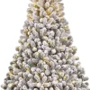 Black Box kunstkerstboom Charlton besneeuwd met 400 lampjes warm wit D 135 H 230 cm