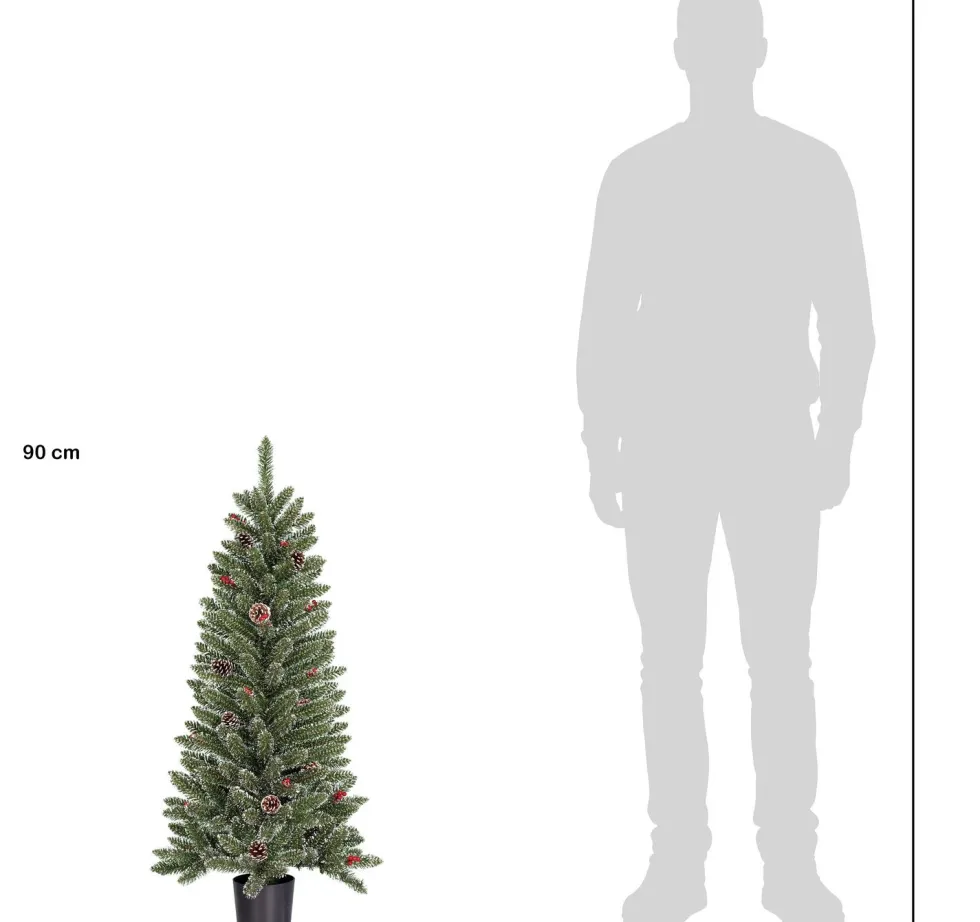 Black Box kunstkerstboom Creston besneeuwd D 50 H 90 cm