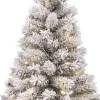Black Box kunstkerstboom Dinsmore besneeuwd met 40 lampjes warm wit D 50 H 90 cm