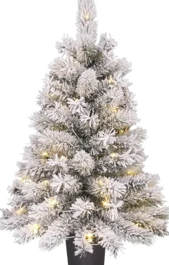 Black Box kunstkerstboom Dinsmore besneeuwd met 40 lampjes warm wit D 50 H 90 cm