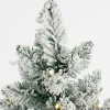 Black Box kunstkerstboom Gerlos besneeuwd op jute voet met 60 lampjes warm wit D 51 H 120 cm