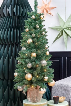 Black Box kunstkerstboom Gerlos op jute voet D 36 H 75 cm