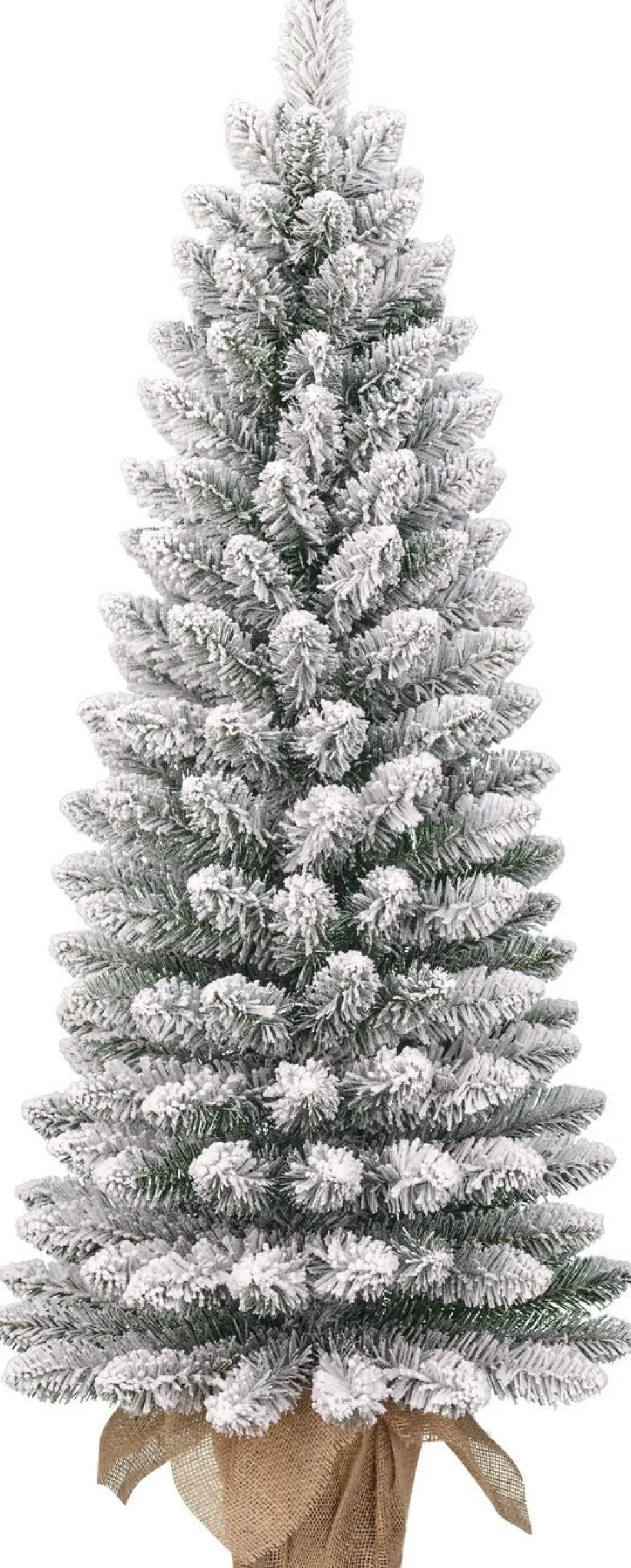 Black Box kunstkerstboom Gerlos besneeuwd op jute voet D 51 H 120 cm