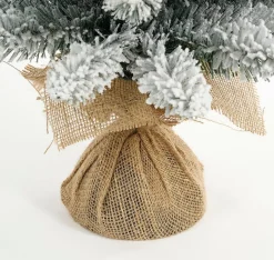 Black Box kunstkerstboom Gerlos besneeuwd op jute voet D 51 H 120 cm