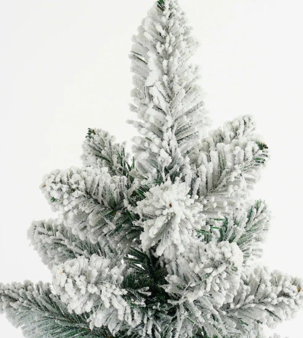 Black Box kunstkerstboom Gerlos besneeuwd op jute voet D 41 H 90 cm
