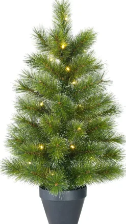 Black Box kunstkerstboom Glendon besneeuwd met 30 lampjes warm wit D 51 H 90 cm