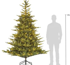 Black Box kunstkerstboom Grand Fir met 700 lampjes warm wit D 162 H 230 cm