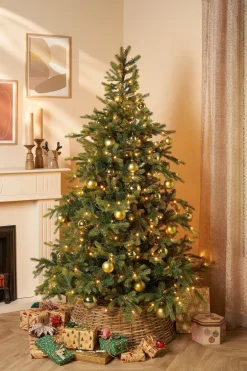 Black Box kunstkerstboom Grand Fir met 400 lampjes warm wit D 132 H 185 cm