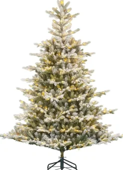 Black Box kunstkerstboom Grand Fir besneeuwd met 400 lampjes warm wit D 132 H 185 cm