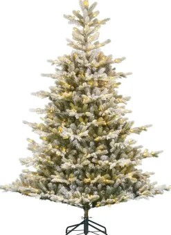 Black Box kunstkerstboom Grand Fir besneeuwd met 900 lampjes warm wit D 182 H 305 cm