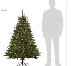 Black Box kunstkerstboom Jade met 180 lampjes warm wit D 114 H 155 cm