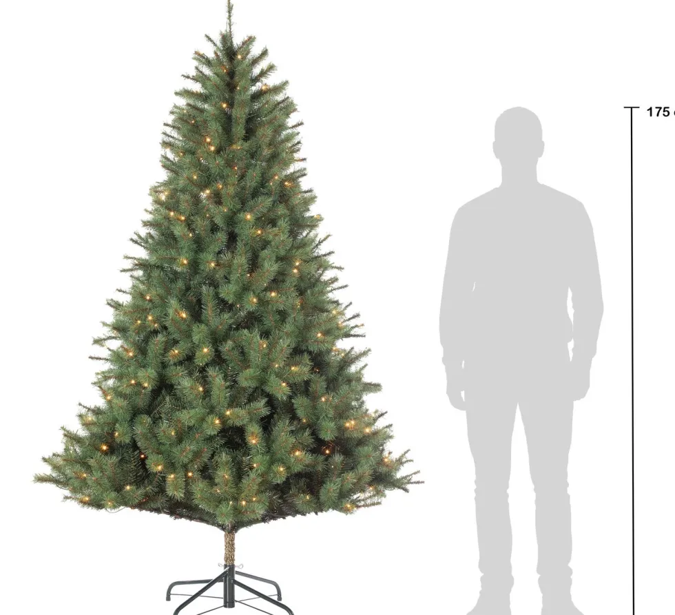 Black Box kunstkerstboom Jade Deluxe met 380 lampjes warm wit D 137 H 215 cm