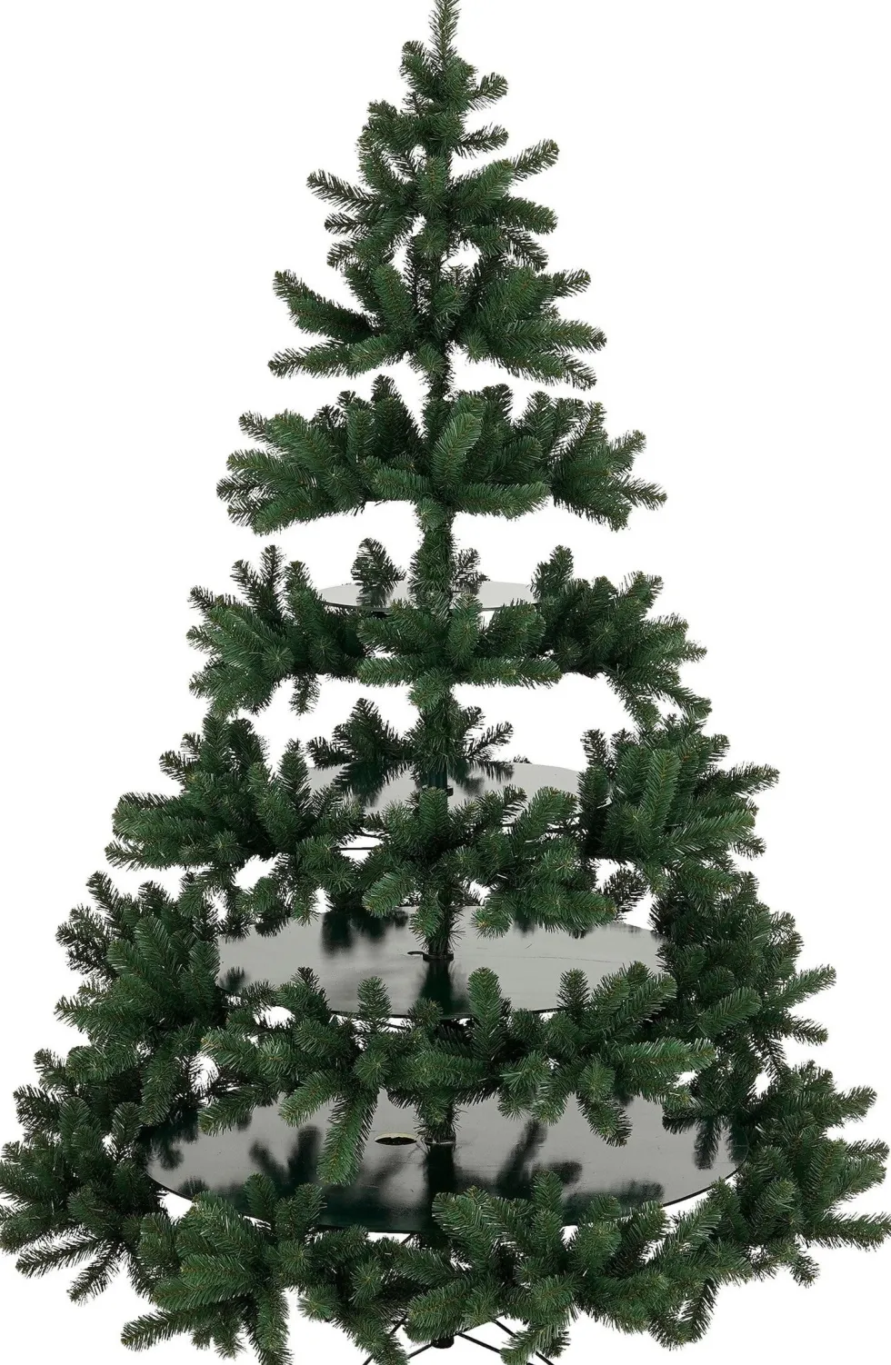 Black Box kunstkerstboom met plateaus D 160 H 230 cm