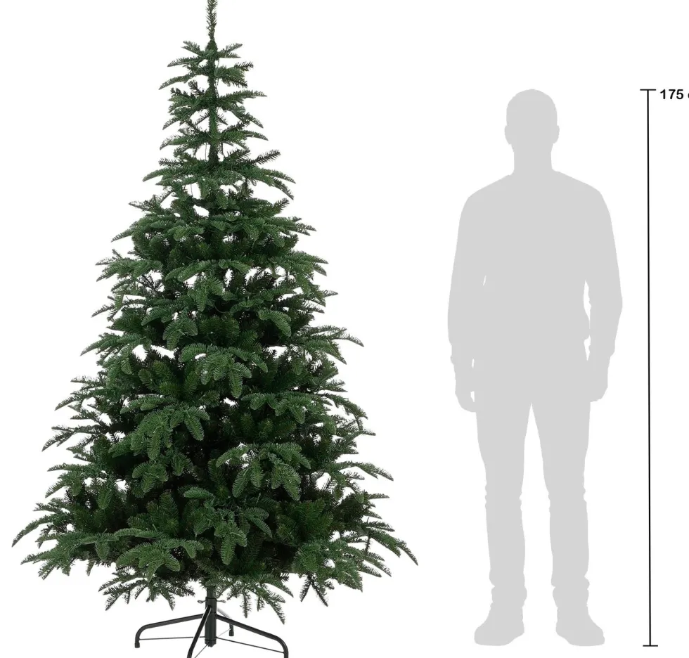 Black Box kunstkerstboom Nordmann met 800 lampjes warm wit D 129 H 215 cm
