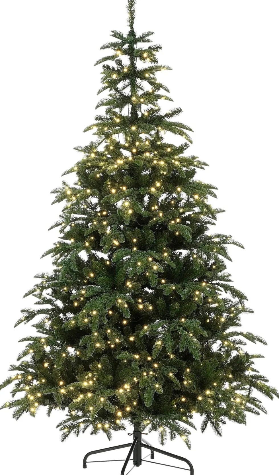 Black Box kunstkerstboom Nordmann met 800 lampjes warm wit D 129 H 215 cm