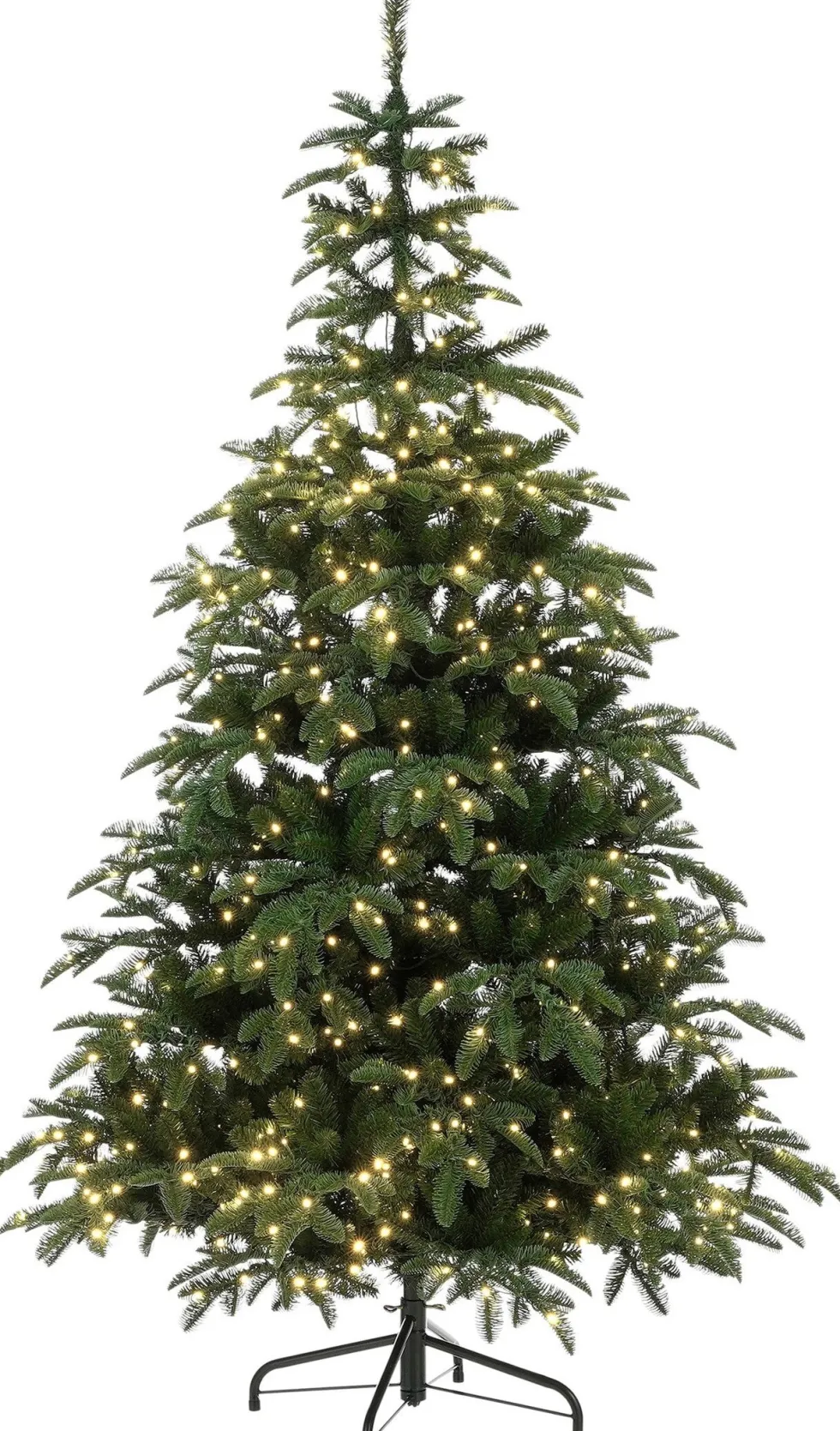 Black Box kunstkerstboom Nordmann met 600 lampjes warm wit D 114 H 185 cm