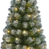 Black Box kunstkerstboom Norton besneeuwd met 30 lampjes warm wit D 50 H 90 cm