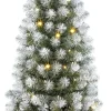 Black Box kunstkerstboom Norton besneeuwd met 60 lampjes warm wit D 60 H 120 cm