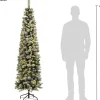 Black Box kunstkerstboom Pencil Deluxe besneeuwd met 250 lampjes warm wit D 56 H 185 cm