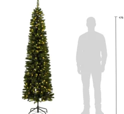 Black Box kunstkerstboom Pencil Deluxe met 350 lampjes warm wit D 71 H 215 cm