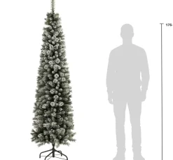 Black Box kunstkerstboom Pencil Deluxe besneeuwd D 71 H 215 cm