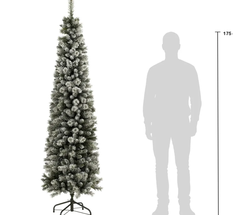 Black Box kunstkerstboom Pencil Deluxe besneeuwd D 71 H 215 cm