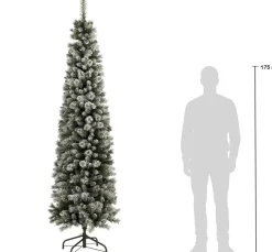 Black Box kunstkerstboom Pencil Deluxe besneeuwd D 76 H 240 cm