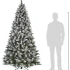 Black Box kunstkerstboom Pittsfield besneeuwd met lampjes warm wit D 117 H 215 cm
