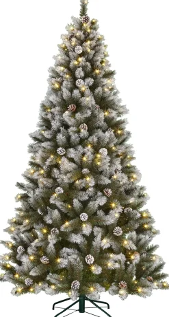 Black Box kunstkerstboom Pittsfield besneeuwd met lampjes D 102 H 185 cm