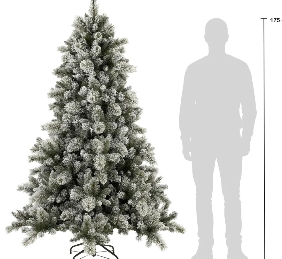 Black Box kunstkerstboom Vancouver besneeuwd met 350 lampjes warm wit D 124 H 185 cm