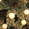Black Box mini kunstkerstboom Kaprun kerstbal rood met 10 lampjes warm wit D 39 H 60 cm
