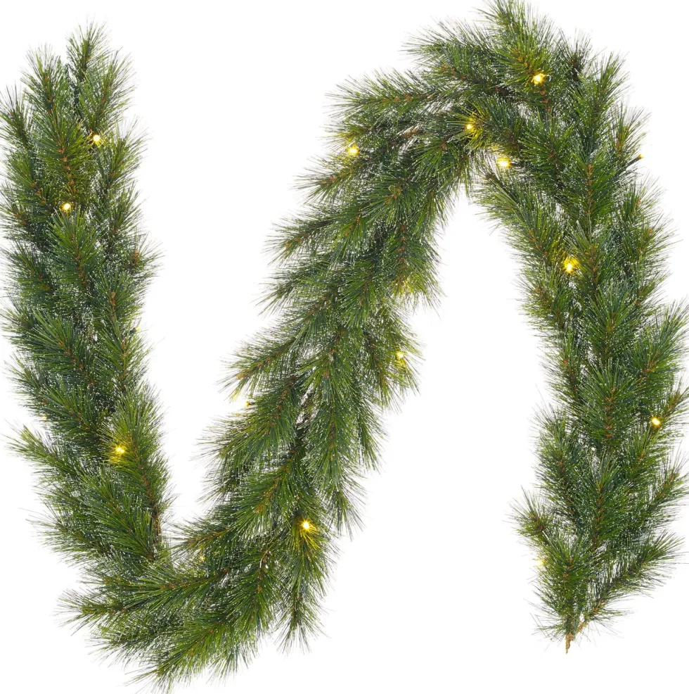 Black Box slinger Glendon besneeuwd met LED verlichting 270 cm groen