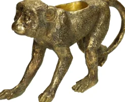 Bloempot Aap goud 30,8 x 8,8 x 18 cm
