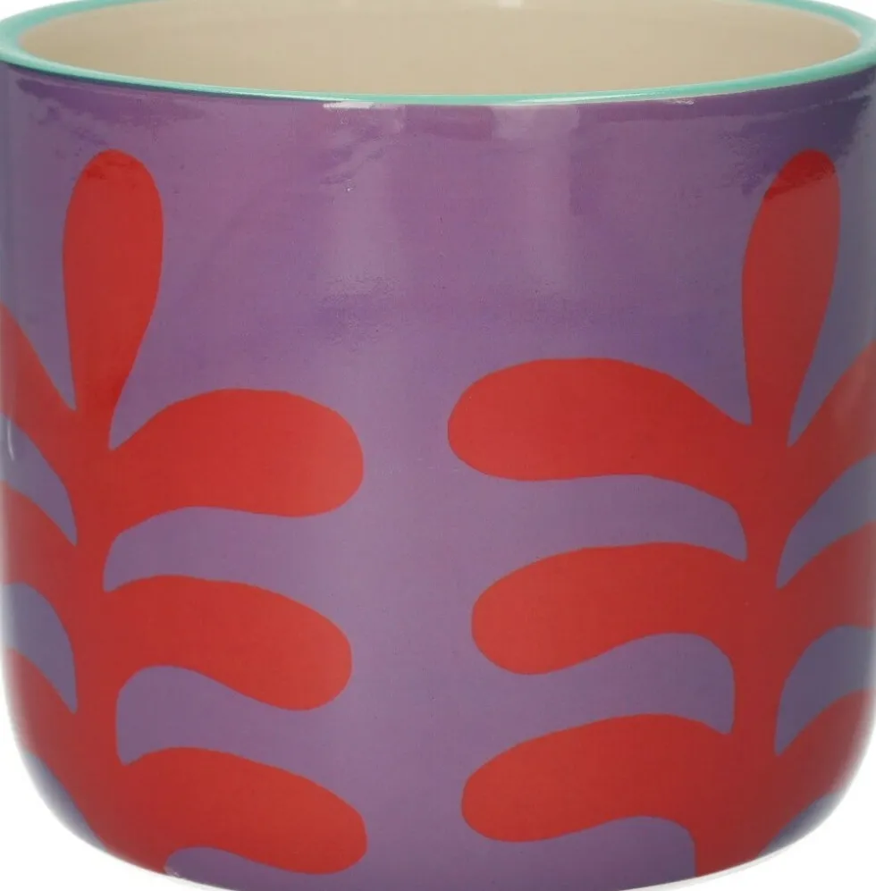 Bloempot Cortez paars / rood D 13,5 H 11,5 cm