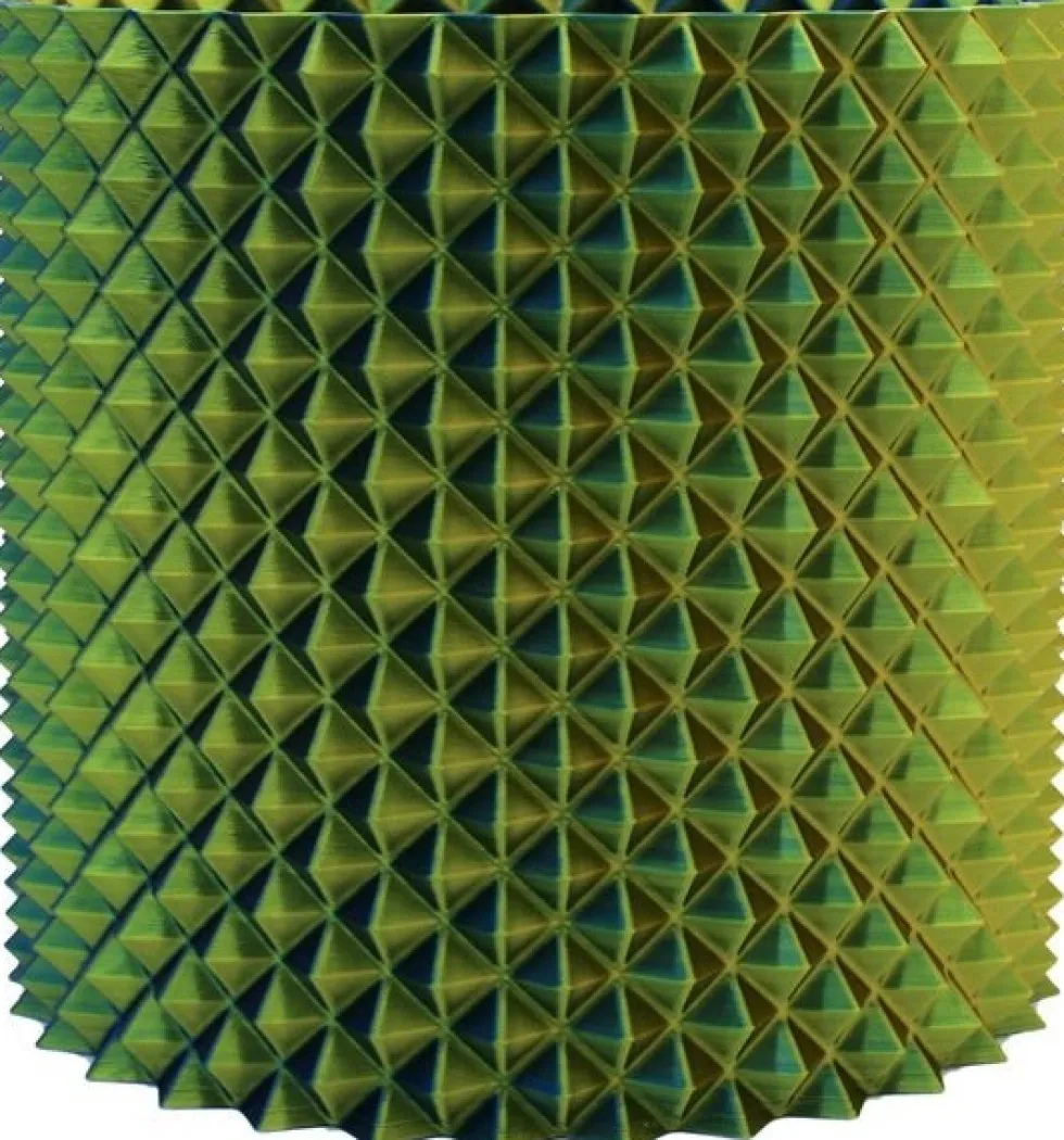 Bloempot 3D Nairobi blauw / groen D 17 H 15 cm