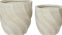 Bloempot Jade beige D 38 H 38 cm