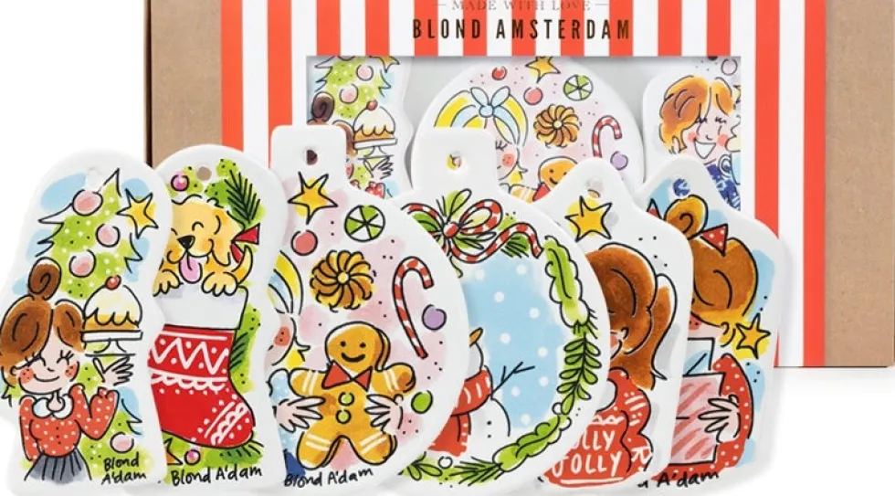 Blond Amsterdam kersthanger set Christmas 6-delig