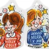 Blond Amsterdam kerst ornament Christmas Sweater 9,5 x 9,5 x 1,5 cm