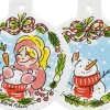 Blond Amsterdam kerst ornament Christmas Snowman D 9,5 cm