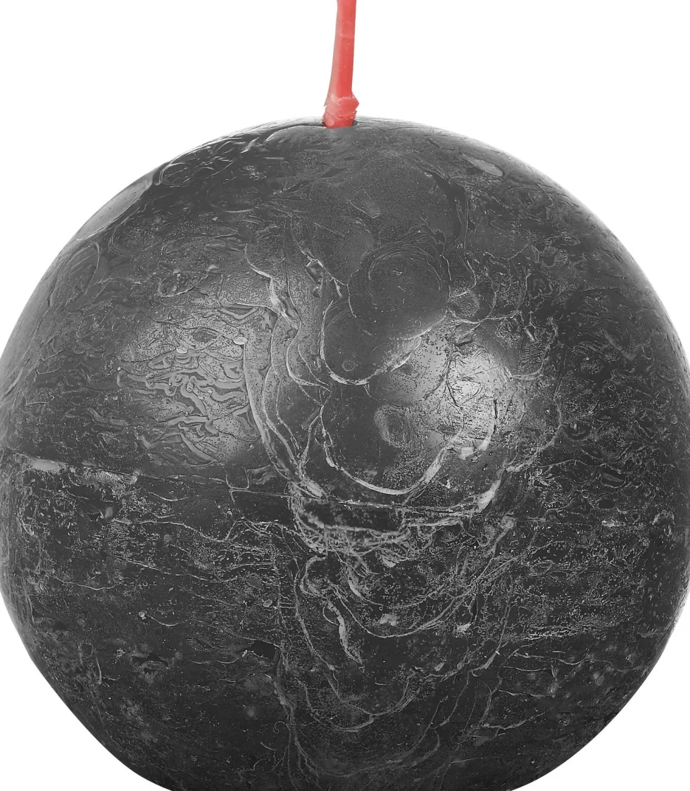 Bolsius bolkaars Rustiek Shine antraciet 25 uur D 7,6 H 7,1 cm