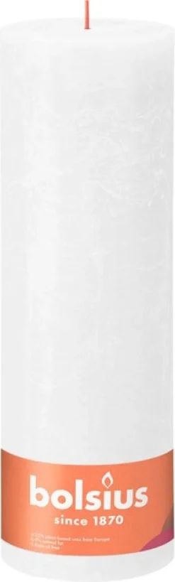 Bolsius dinerkaars Shine wit 200 uur D 10 H 30 cm