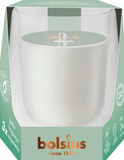 Bolsius geurkaars CleanLight starterkit Vanilla & Tonkabean wit 24 uur D 9,1 H 8,3 cm