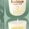 Bolsius geurkaars CleanLight Grape & Ginger wit 24 uur D 5 H 6 cm