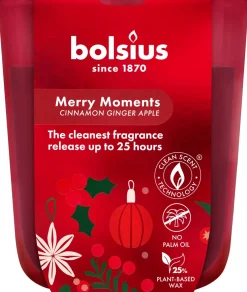 Bolsius geurkaars True Glow Merry Moment rood 25 uur D 8,1 H 7,4 cm