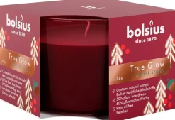 Bolsius geurkaars True Glow Winter Spices rood 24 uur 9,2 x 9,4 x 6,6 cm