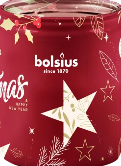 Bolsius geurkaars True Glow Xmas cranberry wit 23 uur D 8,2 H 6,8 cm
