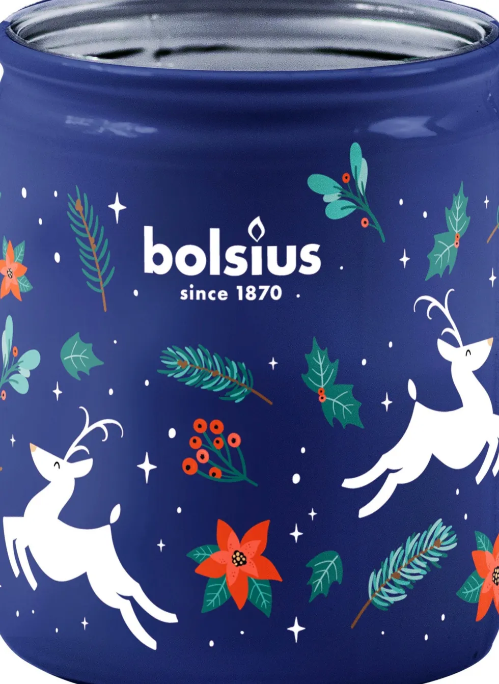 Bolsius geurkaars True Glow Xmas vanilla wit 23 uur D 8,2 H 6,8 cm