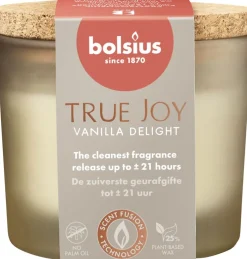 Bolsius geurkaars True Joy Vanilla Delight crème 21 uur D 8,3 H 7,6 cm